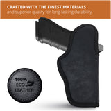Black Optic Ready Universal IWB Holster for Glock 17, 22, 31, Sig P320. Left Hand