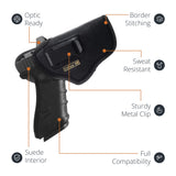 Black Optic Ready Universal IWB Holster for Glock 17, 22, 31, Sig P320. Right Hand