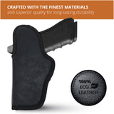 Black Optic Ready Universal IWB Holster for Glock 17, 22, 31, Sig P320. Right Hand
