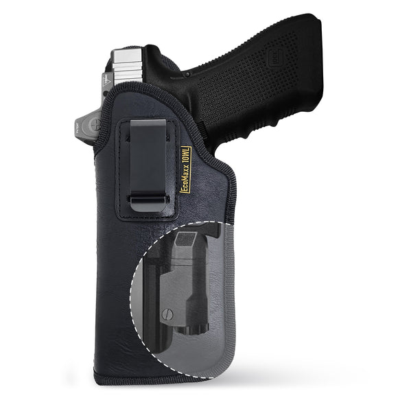 Black Optic Ready Laser Compatible IWB Holster for Glock 17, 22, 31. Left Hand