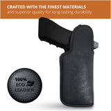Black Optic Ready Laser Compatible IWB Holster for Glock 17, 22, 31. Left Hand
