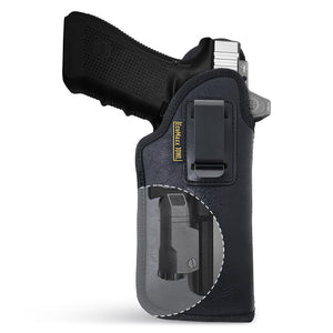 Black Optic Ready Laser Compatible IWB Holster for Glock 17, 22, 31. Right Hand