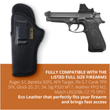Black Optic Ready IWB Holster for Beretta 92FS, Glock 20, 21, 34. Left Hand