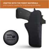 Black Optic Ready IWB Holster for Beretta 92FS, Glock 20, 21, 34. Left Hand