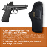 Black Optic Ready IWB Holster for Beretta 92FS, Glock 20, 21, 34. Right Hand