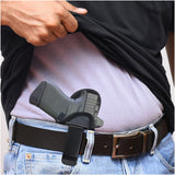 Black Subcompact IWB Eco Leather Holster with Light for Glock 43, 42, SCCY (Right Hand)