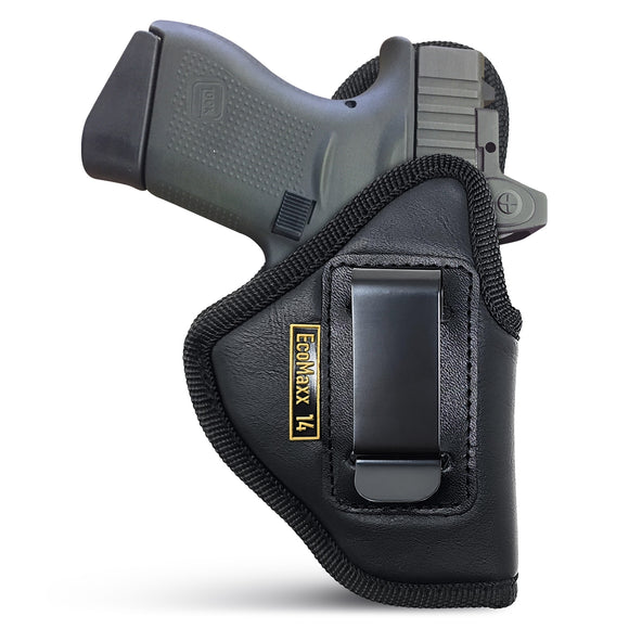 Black Subcompact Optic Ready IWB Eco Leather Holster for Ruger Sec, Taurus GX4 9mm (Right Hand)