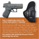Black Subcompact Optic Ready IWB Eco Leather Holster for Ruger Sec, Taurus GX4 9mm (Right Hand)