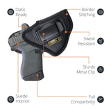 Black Subcompact Optic Ready IWB Eco Leather Holster for Ruger Sec, Taurus GX4 9mm (Right Hand)