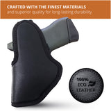 Black Subcompact Optic Ready IWB Eco Leather Holster for Ruger Sec, Taurus GX4 9mm (Right Hand)