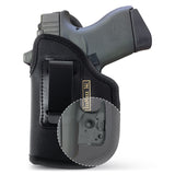 Black Subcompact Optic Ready IWB Eco Leather Holster for Kahr PM45, Ruger LC9s / EC9s. (Leftt Hand)
