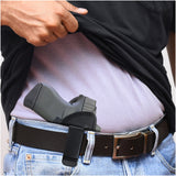 Black Subcompact Optic Ready IWB Eco Leather Holster for Kahr PM45, Ruger LC9s / EC9s. (Right Hand)