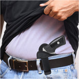 Black IWB Eco Leather Revolver 38 Special Holster. Compatible with Taurus 856. Left Hand