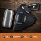 Black IWB Eco Leather Revolver 38 Special Holster. Compatible with Taurus 856. Left Hand