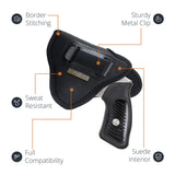 Black IWB Eco Leather Revolver 38 Special Holster. Compatible with Taurus 856. Left Hand