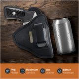 Black IWB Eco Leather Revolver 38 Special Holster. Compatible with Taurus 856. Right Hand
