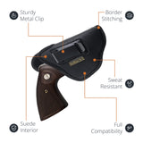 Black IWB Eco Leather Revolver Holster. Compatible with Taurus Judge, Ruger Sp101. Right Hand