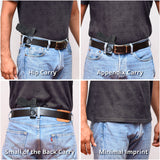 Black IWB Eco Leather Revolver Holster. Compatible with Taurus Judge, Ruger Sp101. Right Hand