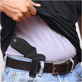 Black IWB Eco Leather Revolver Holster. Fits 357 Magnum with K, L, or N Frames. Right Hand.