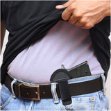 Black Eco Leather IWB Holster for Laser. Fits Sig P238/938, Colt Mustang. Left Hand