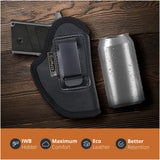 Black Eco Leather IWB Holster for Laser. Fits Sig P238/938, Colt Mustang. Right Hand