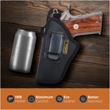 Black Eco Leather Optic Ready IWB Holster. Fits Colt 1911 4, Glock 48. Left Hand
