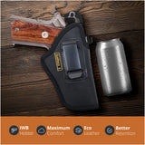 Black Eco Leather Optic Ready IWB Holster. Fits Colt 1911 4, Glock 48. Right Hand