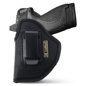 Black Eco Leather IWB Holster. Fits Ruger LC9, Taurus Slim 709. Left Hand