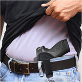 Black Eco Leather IWB Holster. Fits Ruger LC9, Taurus Slim 709. Left Hand