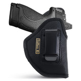 Black Eco Leather IWB Holster. Fits Ruger LC9, Taurus Slim 709. Right Hand