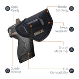 Black Eco Leather IWB Holster. Fits Ruger LC9, Taurus Slim 709. Right Hand