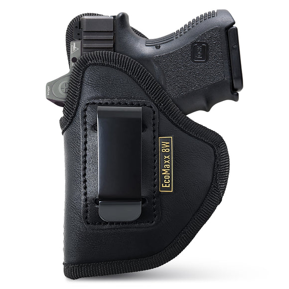 Subcompact IWB Eco Leather Holster with Light for Glock 26/27 / 33. Left Hand