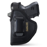 Subcompact IWB Eco Leather Holster with Light for Glock 26/27 / 33. Left Hand