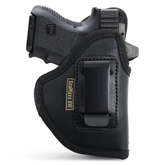 Subcompact IWB Eco Leather Holster with Light for Glock 26/27 / 33. Right Hand
