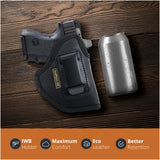 Subcompact IWB Eco Leather Holster with Light for Glock 26/27 / 33. Right Hand