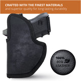 Subcompact IWB Eco Leather Holster with Light for Glock 26/27 / 33. Right Hand