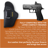 Optic Ready Compact Eco Leather IWB Holster for SIG Sauer P320X. Left Hand