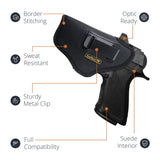 Optic Ready Compact Eco Leather IWB Holster for SIG Sauer P320X. Left Hand