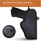 Optic Ready Compact Eco Leather IWB Holster for SIG Sauer P320X. Left Hand