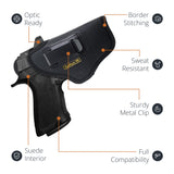 Optic Ready Compact Eco Leather IWB Holster for SIG Sauer P320X. Right Hand