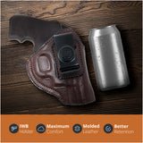 Leather Inside The Waistband Holster For Revolver Ruger LCR