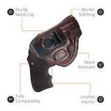 Leather Inside The Waistband Holster For Revolver Ruger LCR