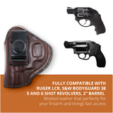 Leather Inside The Waistband Holster For Revolver Colt King Cobra