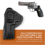 Leather Inside The Waistband Holster For Revolver Colt King Cobra