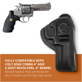 Leather Inside The Waistband Holster For Revolver Colt King Cobra