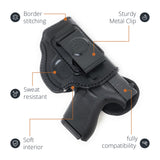 Leather Inside The Waistband Holster For Glock G42 Pistol