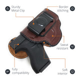 Leather Inside The Waistband Holster For Glock G42 Pistol