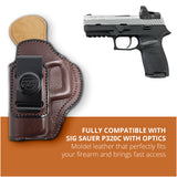 Leather Inside The Waistband Holster For Sig Sauer P320C Pistol