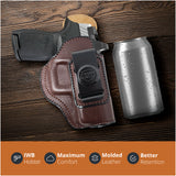 Leather Inside The Waistband Holster For Sig Sauer P320C Pistol