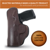 Leather Inside The Waistband Holster For Sig Sauer P365 Pistol